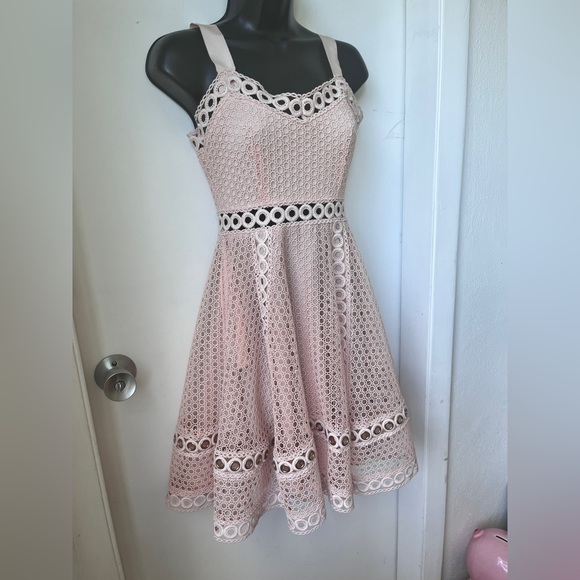 MAJE - Ravi Eyelet Dress Blush Pink - Picture 7 of 13